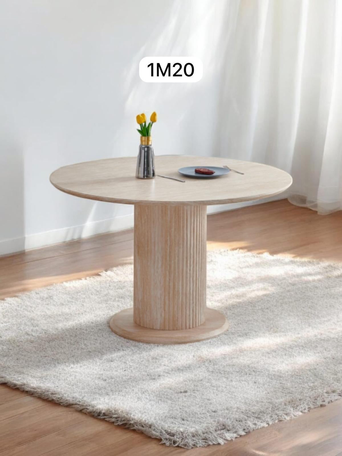 TABLE REPAS AXEL 120 EFFET TRAVERTIN