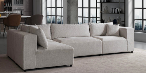 CANAPE MODULABLE AZRA TISSU CHENILLE