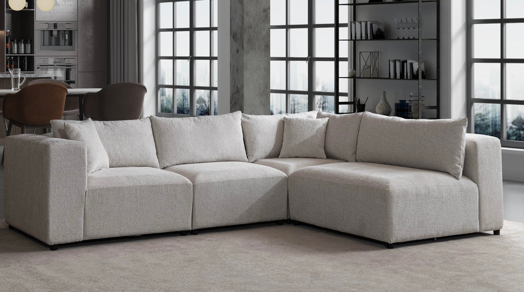 CANAPE MODULABLE AZRA TISSU CHENILLE
