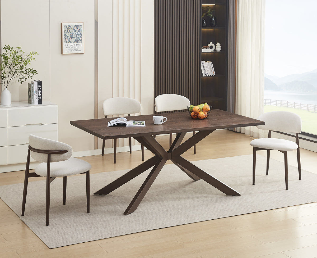 Table à manger Xavier 180X90 effet noyer