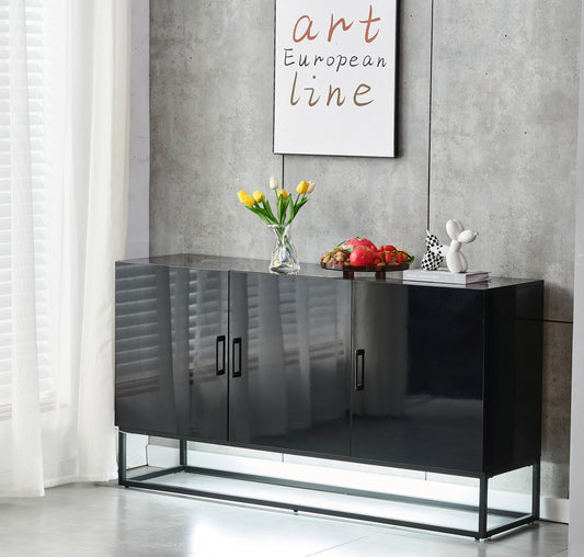 BUFFET ALYA BOIS LAQUE PIED NOIR