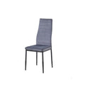 Lot de chaises TOLIA métal noir velours #couleur_gris
