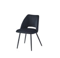 CHAISE VELOURS PIED NOIR
