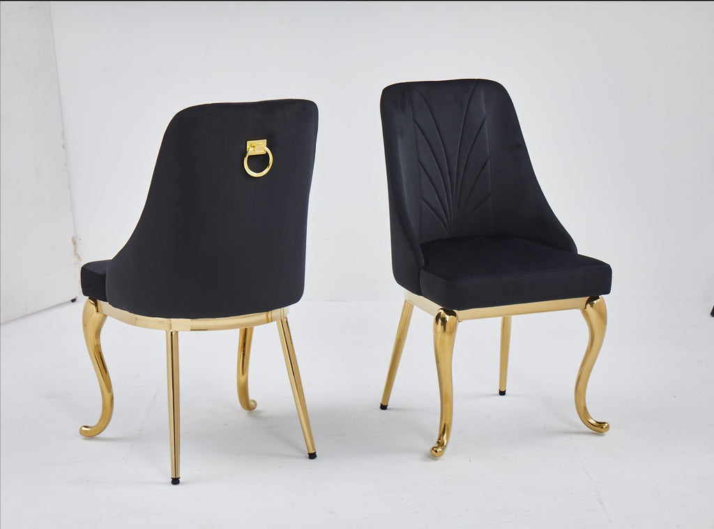 CHAISE BAROKA DIVERS COULEURS PIEDS DORE