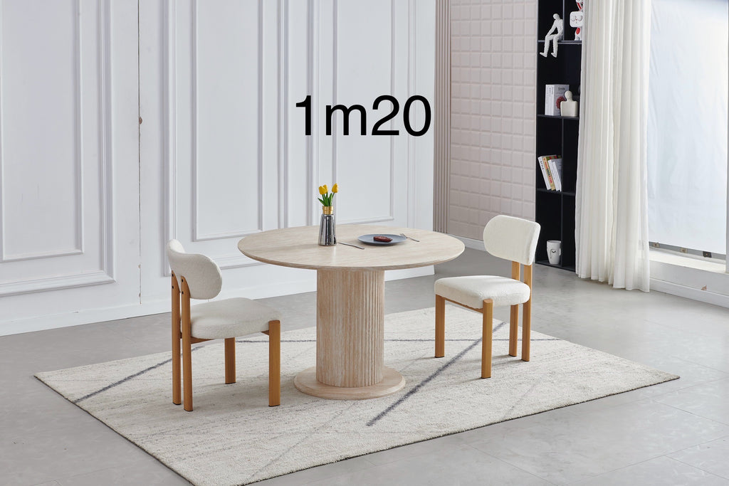 TABLE REPAS AXEL 120 EFFET TRAVERTIN
