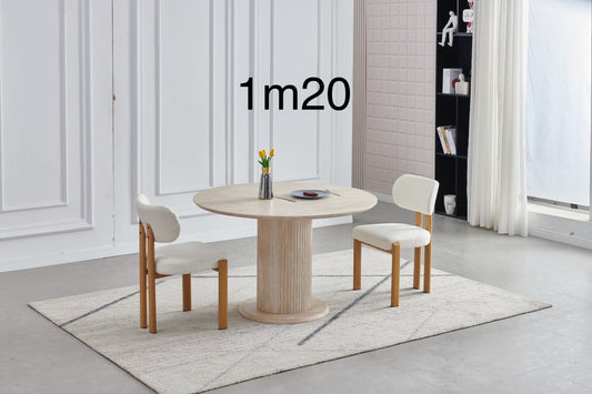 TABLE REPAS AXEL 120 EFFET TRAVERTIN