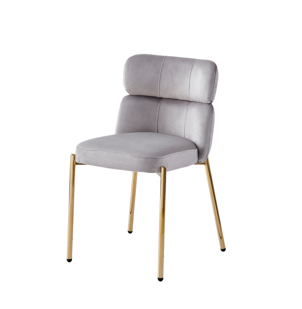 CHAISE STEPHANY VELOURS DORÉ