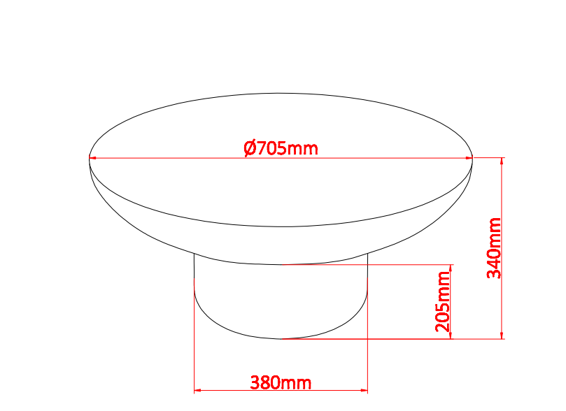 Table basse Galet – Effet travertin mat, design sculptural