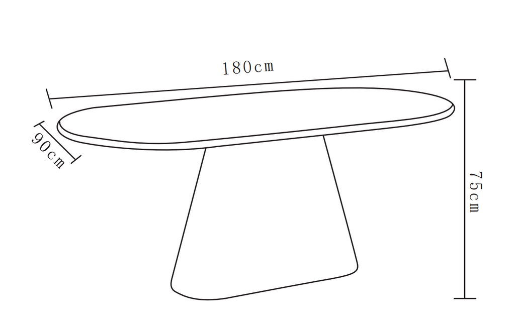 Table de repas Ourlet 180X90