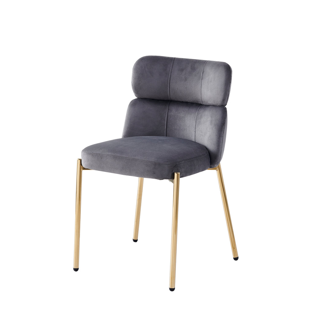 CHAISE STEPHANY VELOURS DORÉ