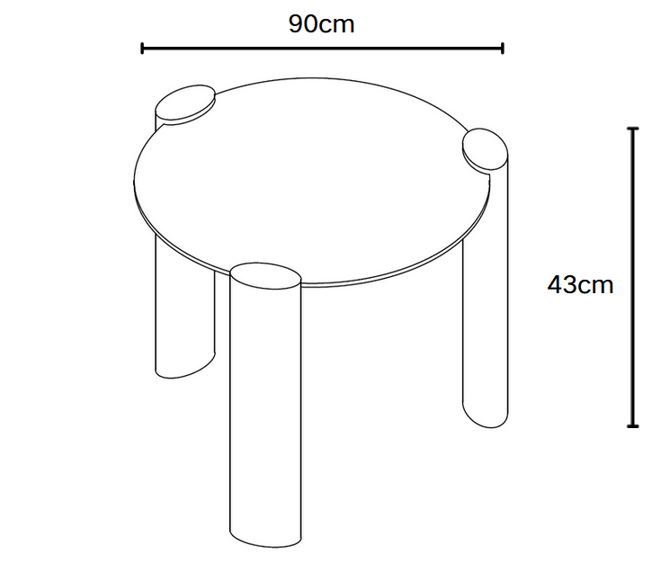 Table basse Triquetra – Alliance du noyer et du travertin mat