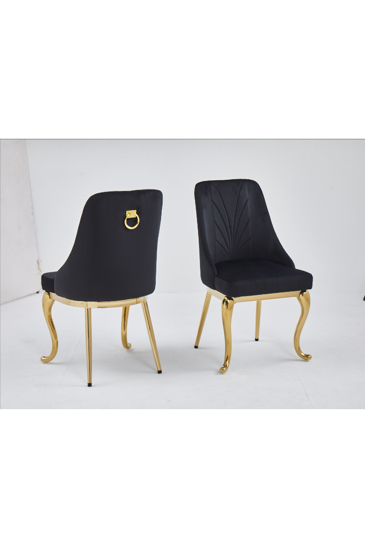 CHAISE BAROKA DIVERS COULEURS PIEDS DORE
