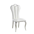 CHAISE ALICE SIMILI CUIR CHROME