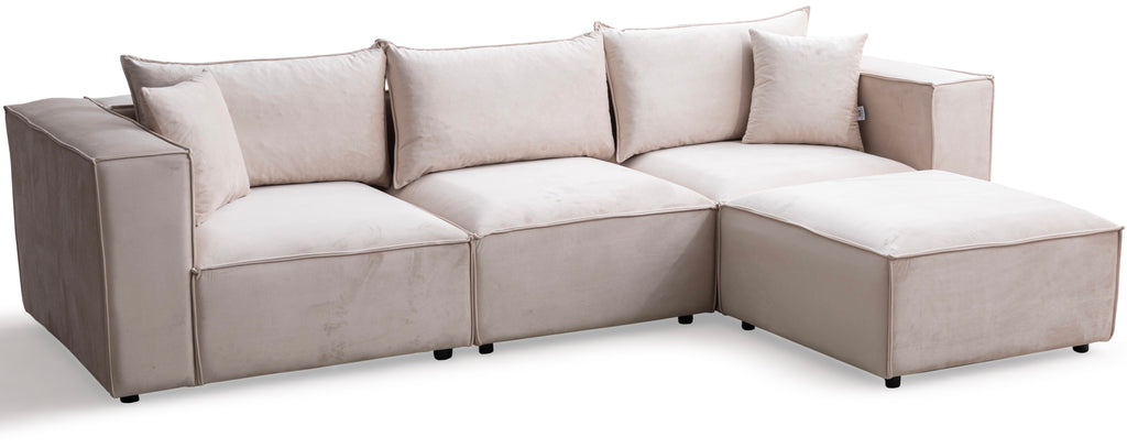 CANAPE MODULABLE 3+1 BEIGE