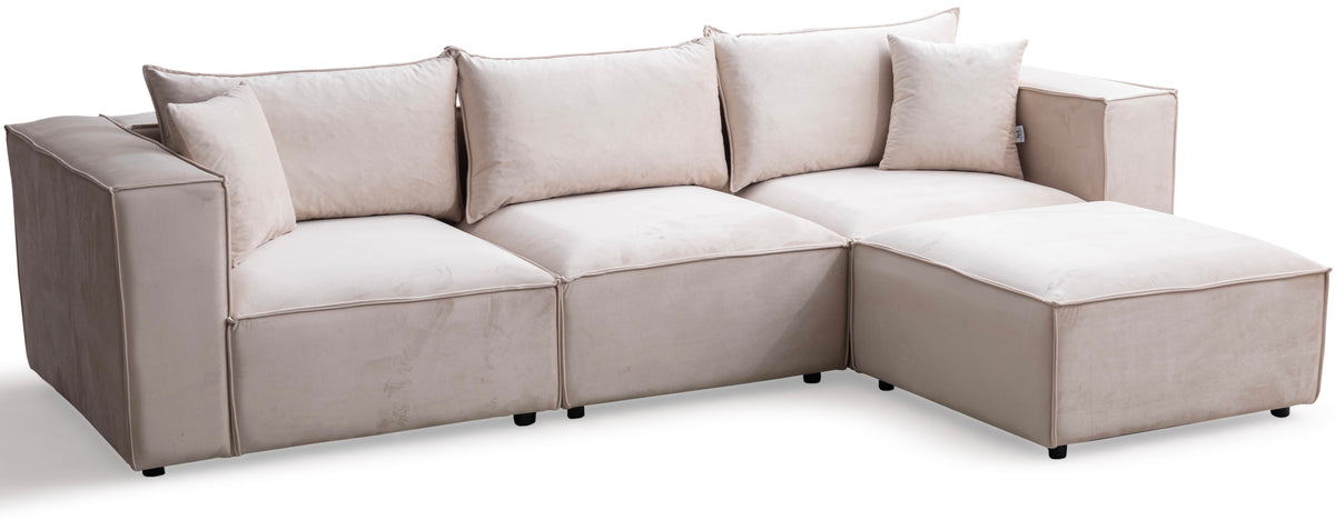 CANAPE MODULABLE 3+1 BEIGE