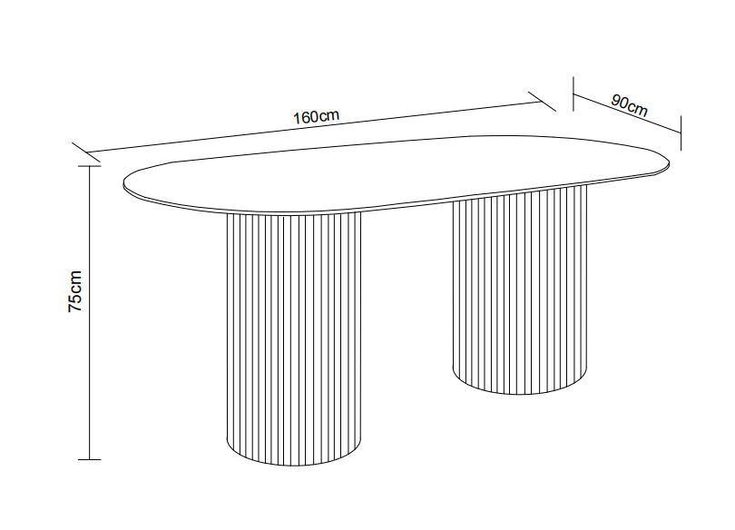 TABLES REPAS KEYSHA 180X90