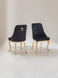 CHAISE BAROKA DIVERS COULEURS PIEDS DORE