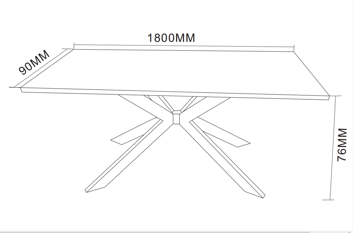 Table à manger Xavier 180X90 effet noyer