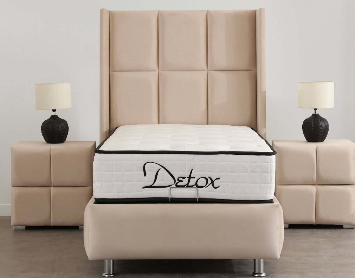 LIT COFFRE RIO 90X190 BEIGE