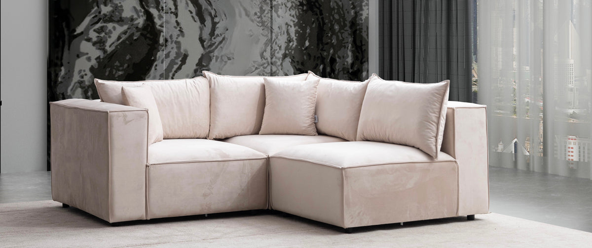 CANAPE MODULABLE 3+1 BEIGE