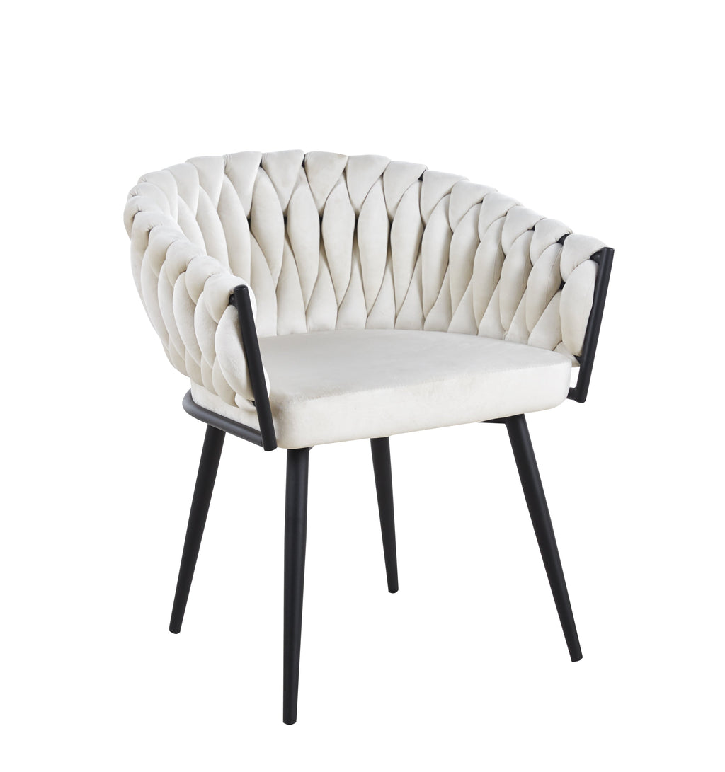 LOT DE 2 CHAISES TRESSEES #couleur_écru