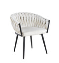 LOT DE 2 CHAISES TRESSEES #couleur_écru