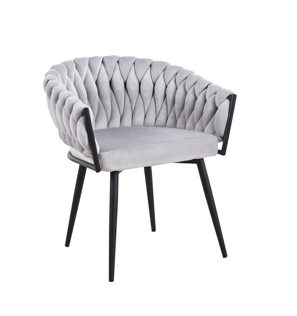 LOT DE 2 CHAISES TRESSEES #couleur_gris-clair
