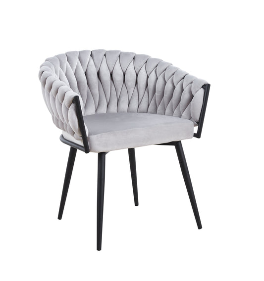 LOT DE 2 CHAISES TRESSEES #couleur_gris-clair
