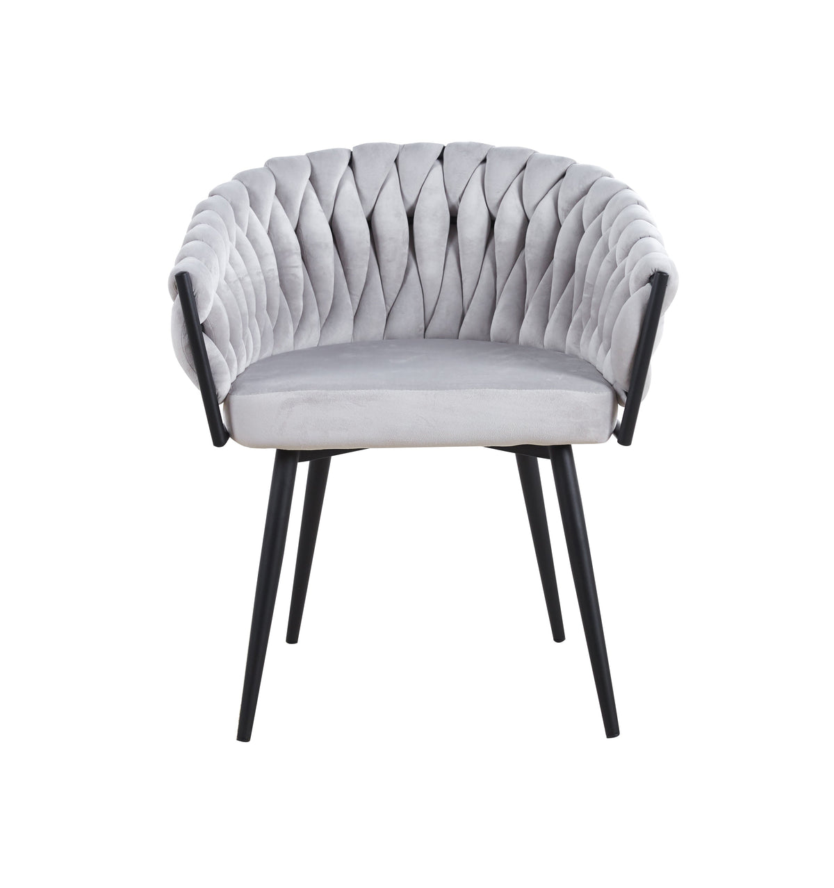 LOT DE 2 CHAISES TRESSEES #couleur_gris-clair