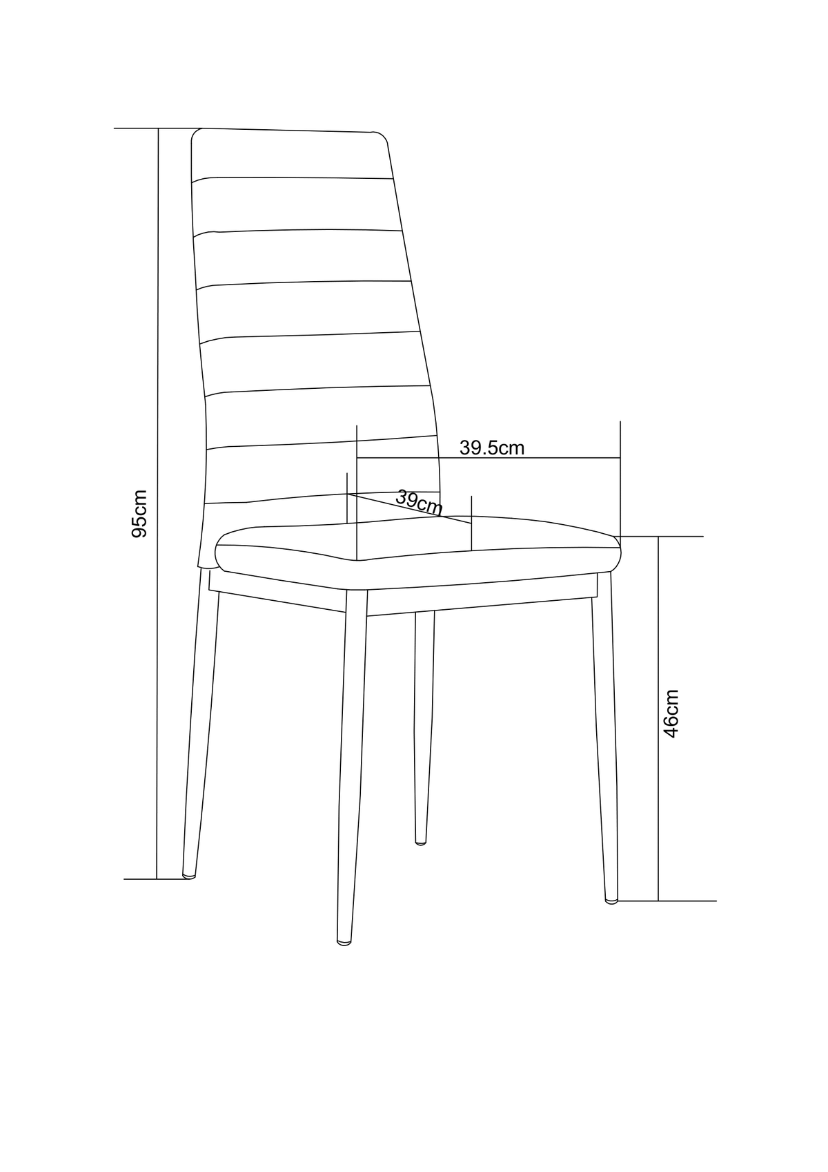 Lot de chaises TOLIA chrome velours