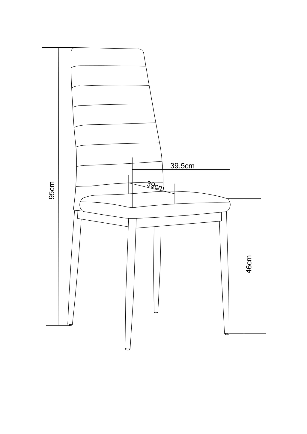 Lot de chaises TOLIA gold velours