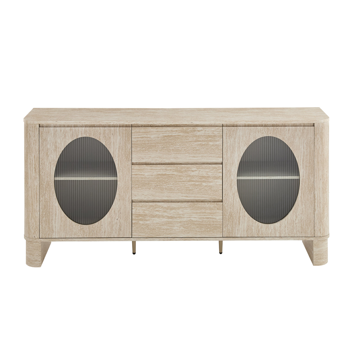 BUFFET / MEUBLE TV ODÉO – EFFET TRAVERTIN