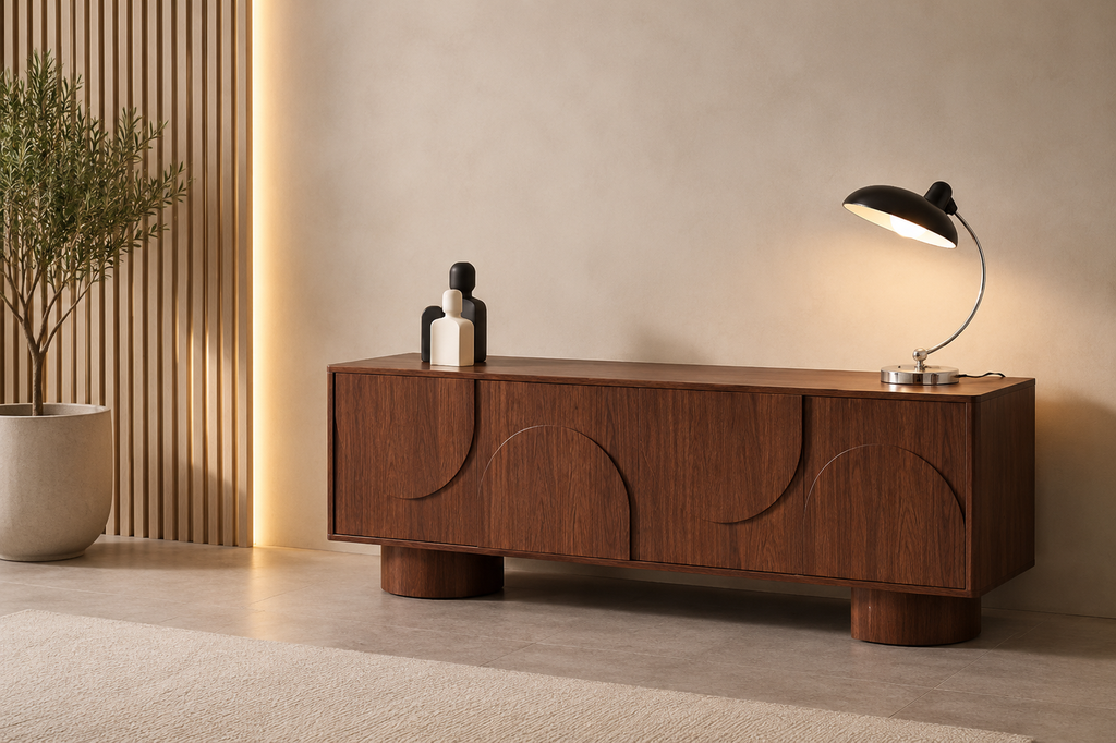 Meuble TV Oriano – Effet noyer