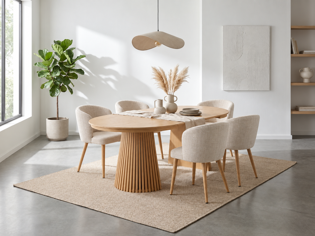 Table de repas extensible AMBRE – Effet chêne
