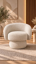 Fauteuil pivotant NESTOR beige