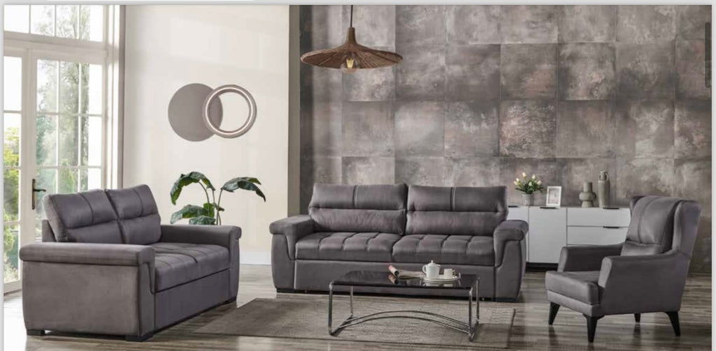 Salon KANSAS 3 + 2 + 1   CONVERTIBLE BEIGE ou ANTHRACITE