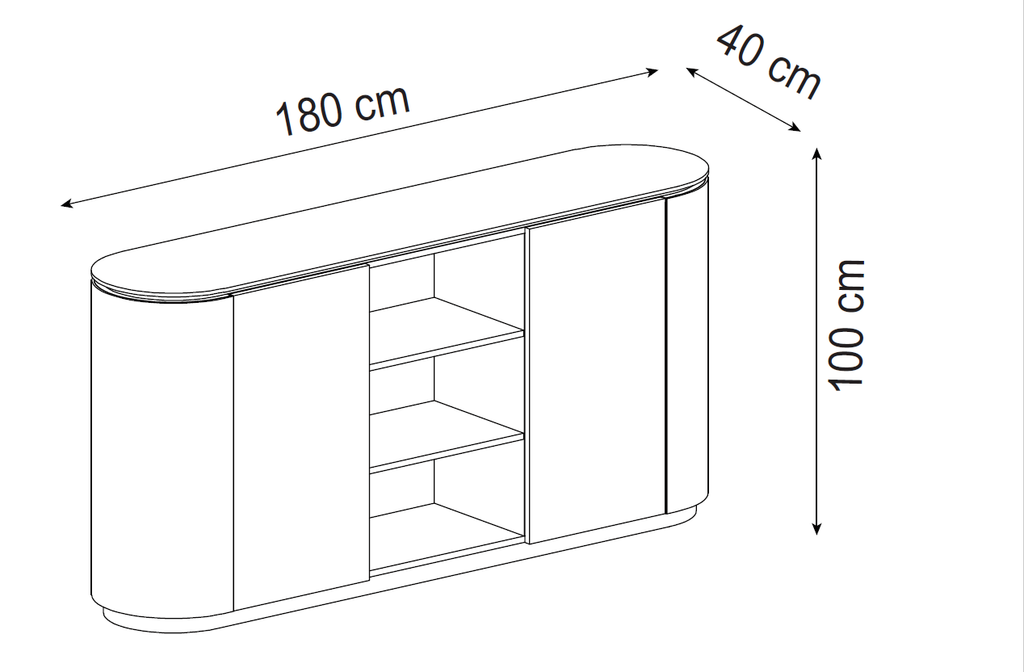 Buffet LEILA – Effet travertin mat