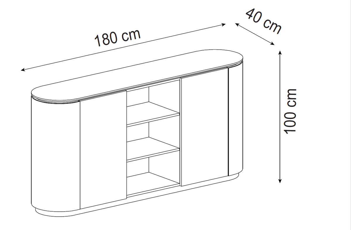 Buffet LEILA – Effet travertin mat