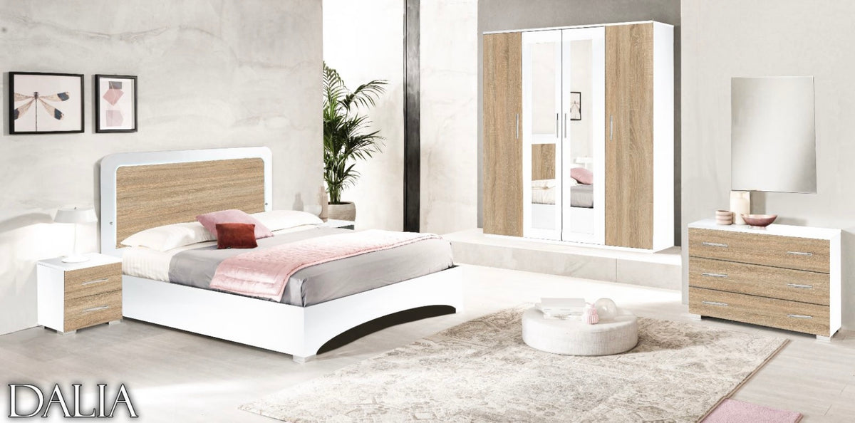 CHAMBRE A COUCHER DALIA BOIS - BLANC