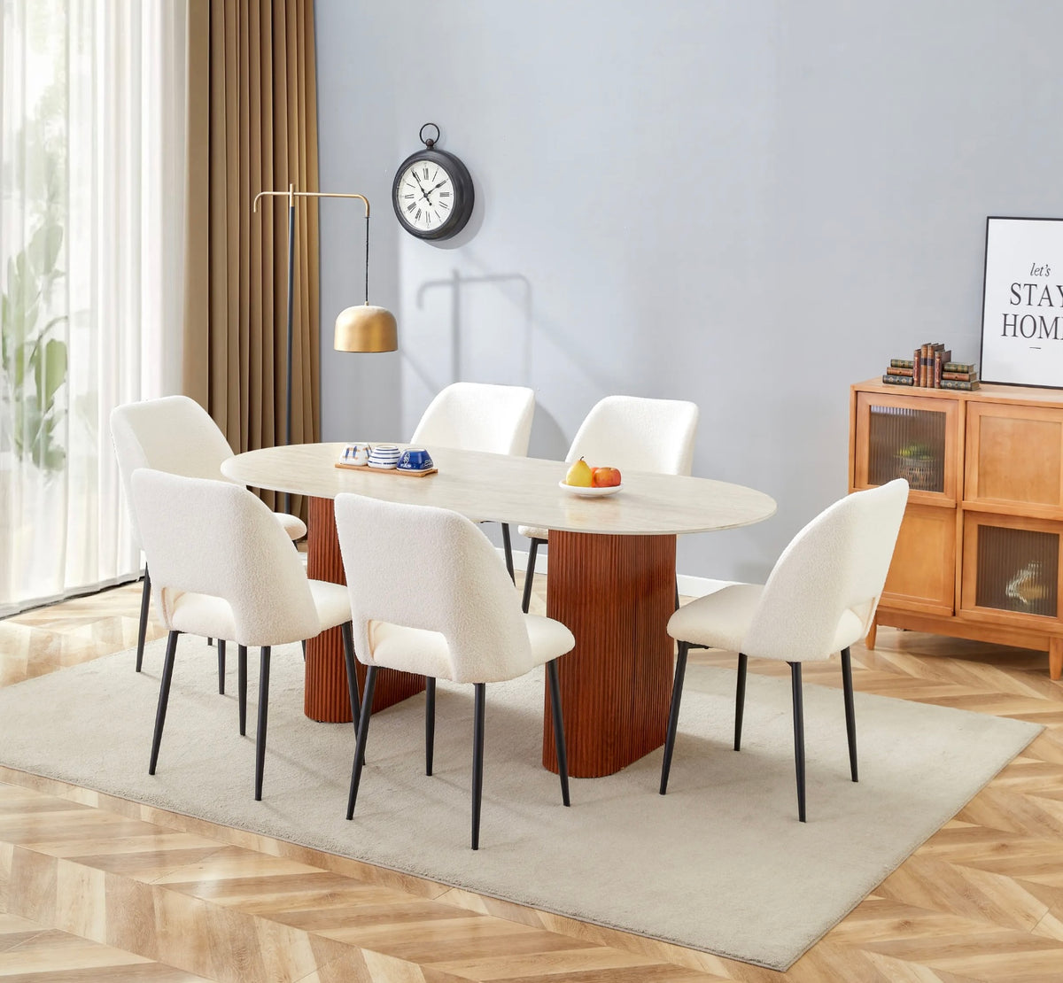 TABLE REPAS ROXY 160X90 NOISETTE