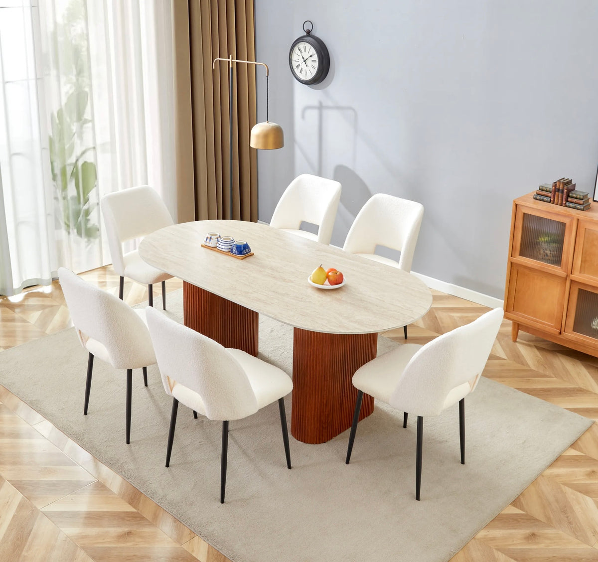 TABLE REPAS ROXY 160X90 NOISETTE
