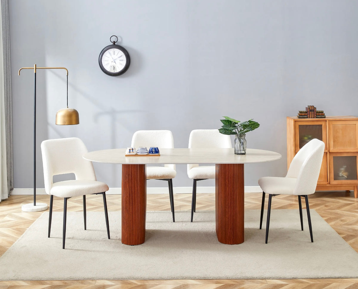 TABLE REPAS ROXY 160X90 NOISETTE
