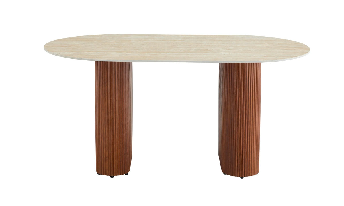 TABLE REPAS ROXY 160X90 NOISETTE