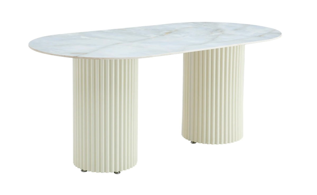 TABLE DE REPAS KEYSHA BEIGE 180X90
