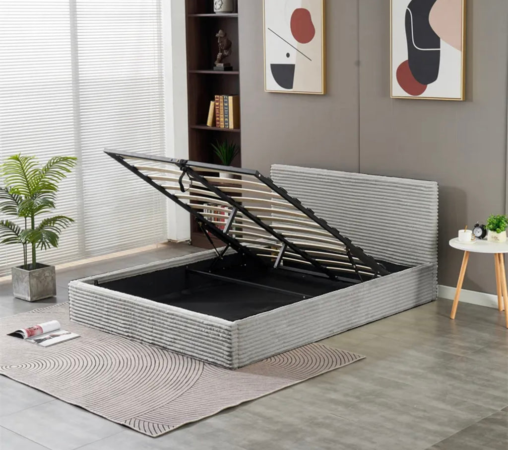 LIT COFFRE MAIA COTELE GRIS 140X190