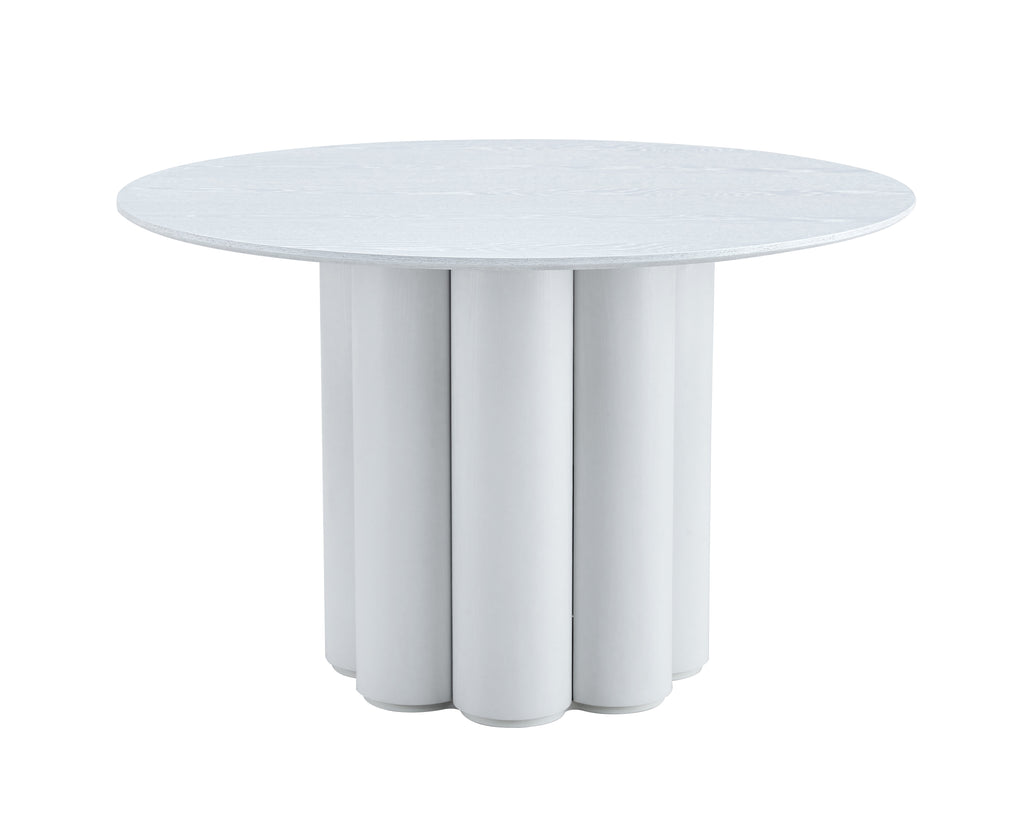 TABLE DE REPAS FLOWER BLANC 120
