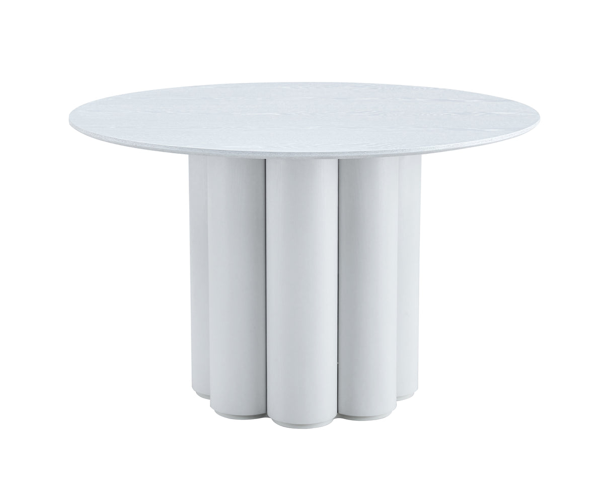 TABLE DE REPAS FLOWER BLANC 120