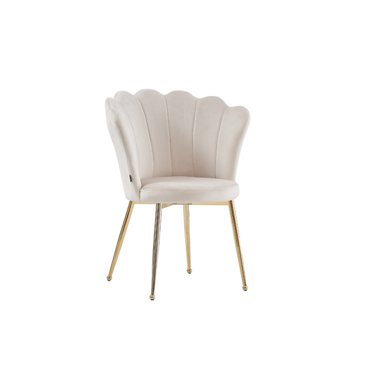 CHAISES NYMPHEA BEIGE PIEDS OR