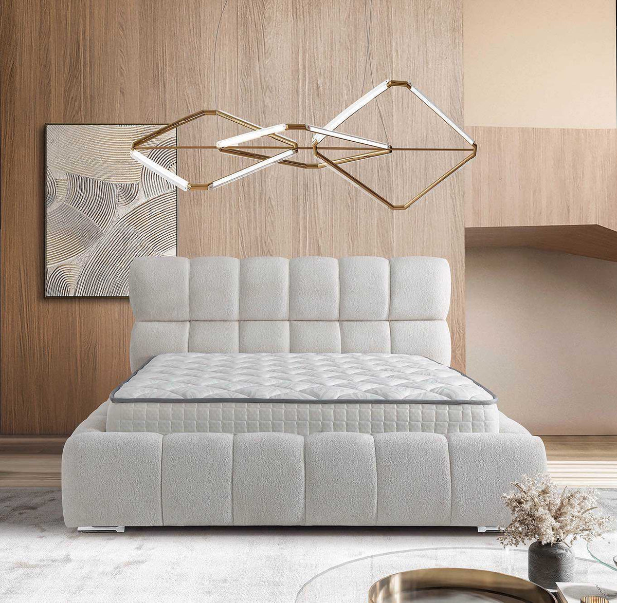 LIT COFFRE PRMIUM BEIGE 160X200