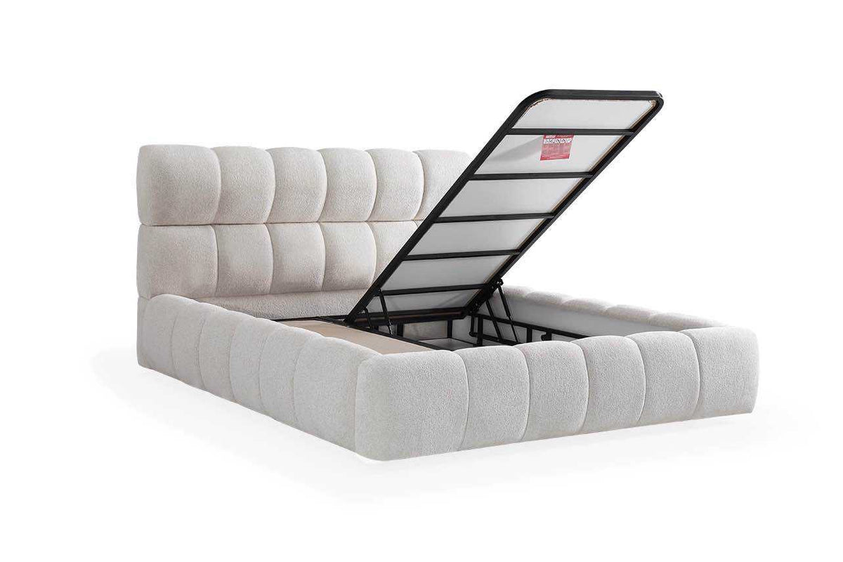 LIT COFFRE PRMIUM BEIGE 160X200